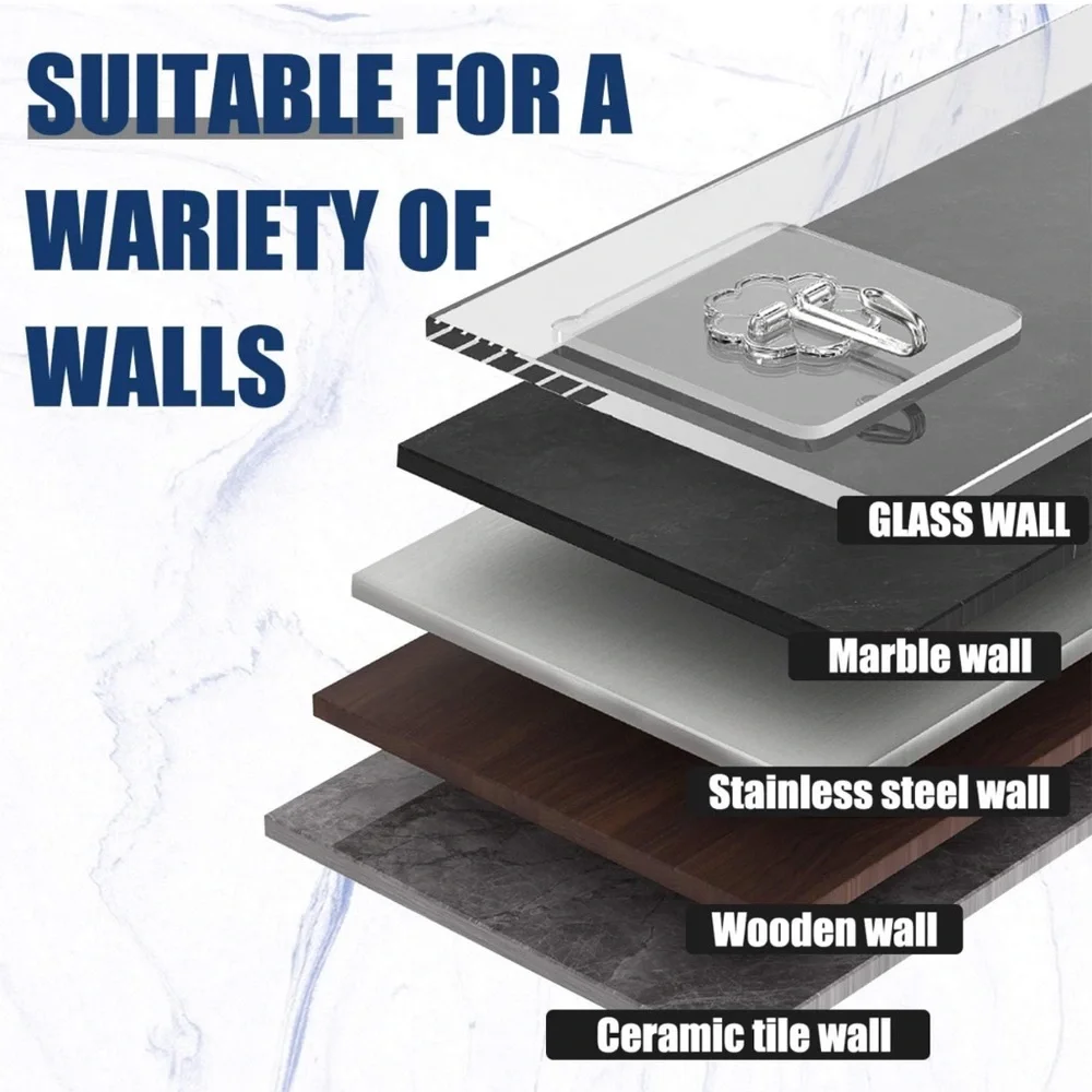 20 packs adhesive wall hooks